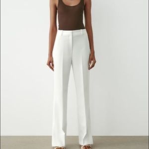 ZARA WHITE PLEATED PANTS